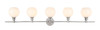 Collier 5 Light Chrome And Frosted White Glass Wall Sconce (LD2327C)