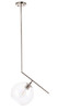 Elegant Furniture and Lighting Ryland 1 Light Chrome And Clear Glass Pendant (LD8036D10C)