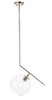 Elegant Furniture and Lighting Ryland 1 Light Chrome And Clear Glass Pendant (LD8036D10C)