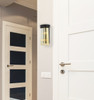 Sydney 2 Light Matte Black Wall Sconce Golden Teak (Smoky) Royal Cut Crystal (1208W8MB-GT/RC)