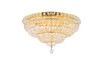 Tranquil 12 Light Gold Flush Mount Clear Royal Cut Crystal (V2528F24G/RC)