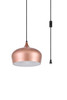 Nora 1 Light Honey Gold Plug-In Pendant  (LDPG2003HG)