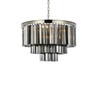 Sydney 9 Light Polished Nickel Chandelier Silver Shade (Grey) Royal Cut Crystal (1201D26PN-SS/RC)