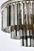 Sydney 9 Light Polished Nickel Chandelier Silver Shade (Grey) Royal Cut Crystal (1201D26PN-SS/RC)