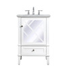 Luxe 24" Single White Bathroom Vanity (VF30224WH)