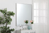 Metal Frame Rectangle Mirror 36 Inch In Silver (MR43640S)