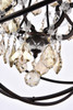Geneva 6 Light Dark Bronze Chandelier Golden Teak (Smoky) Royal Cut Crystal (1130D25DB-GT/RC)