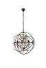 Geneva 6 Light Dark Bronze Chandelier Golden Teak (Smoky) Royal Cut Crystal (1130D25DB-GT/RC)