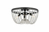 Kylie 16 Inch Flush Mount In Black (1112F16BK)