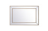 Iris Beaded Antique Gold Rectangular Mirror (MR32842G)