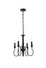 Flynx 4 Lights Pendant In Black (LD7043D17BK)