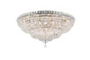 Elegant Furniture and Lighting Tranquil 21 Light Chrome Flush Mount Clear Royal Cut Crystal (V2528F36C/RC)