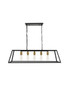 Resolute 5 Light Brass And Black Pendant (LD4061D38BRB)