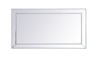Iris Beaded Antique Silver Rectangular Mirror (MR33260S)