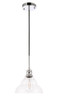 Gil 1 Light Chrome And Clear Seeded Glass Pendant (LD6217C)