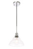 Gil 1 Light Chrome And Clear Seeded Glass Pendant (LD6217C)