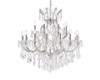 Elegant Furniture and Lighting Maria Theresa 24 Light Chrome Chandelier Clear Royal Cut Crystal (2800D36C/RC)
