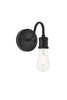 Elegant Furniture and Lighting Serif 1 Light Black Wall Sconce (LD4028W5BK)