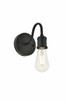 Elegant Furniture and Lighting Serif 1 Light Black Wall Sconce (LD4028W5BK)