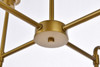 Hanson 8 Lights Pendant In Brass With Frosted Shade
 (LD7038D36BR)