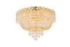 Century 4 Light Gold Flush Mount Clear Royal Cut Crystal (V1900F16G/RC)
