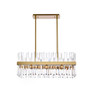Serephina 30 Inch Crystal Rectangle Chandelier Light In Satin Gold (6200G30SG)