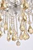 Maria Theresa 28 Light Chrome Chandelier Golden Teak (Smoky) Royal Cut Crystal (2800D38C-GT/RC)