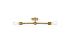 Zane 2 Lights Brass Flush Mount (LD2348BR)
