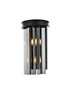 Sydney 2 Light Matte Black Wall Sconce Silver Shade (Grey) Royal Cut Crystal (1208W8MB-SS/RC)