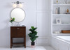 Elegant Furniture and Lighting Gene 2 Light Chrome And Frosted White Glass Wall Sconce (LD2313C)
