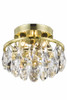 Clara Collection Flush Mount D10In H7In Lt:3 Gold Finish (LD9805F10G(872))