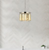 Sydney 3 Light Polished Nickel Pendant Golden Teak (Smoky) Royal Cut Crystal (1238D16PN-GT/RC)