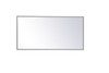 Metal Frame Rectangle Mirror 18 Inch X 36 Inch In Grey (MR41836GR)
