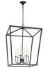 Maddox 6 Light Black Chandelier (LD6008D24BK)