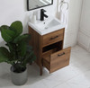 18 Inch Bathroom Vanity In Walnut Brown (VF41018WB)