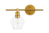 Gene 1 Light Brass And Clear Glass Left Wall Sconce (LD2304BR)