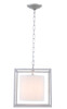 Mirin 1 Light Vintage Silver And White Shade Pendant (LD6005D12S)