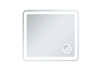 Lux LED Glossy White Rectangular Mirror With Magnifier (MRE53640)