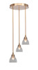 Empire 3 Light Cluster Pendalier In New Age Brass (2143-NAB-4760)