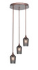 Empire 3 Light Cluster Pendalier In Bronze (2143-BRZ-4252)