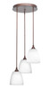 Empire 3 Light Cluster Pendalier In Bronze (2143-BRZ-4071)