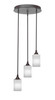 Empire 3 Light Cluster Pendalier In Dark Granite (2143-DG-3001)