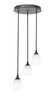Empire 3 Light Cluster Pendalier In Dark Granite (2143-DG-4021)
