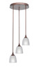Empire 3 Light Cluster Pendalier In Bronze (2143-BRZ-500)