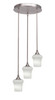 Empire 3 Light Cluster Pendalier In Brushed Nickel (2143-BN-681)