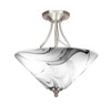 Capri 3 Light Semi-Flushes In Brushed Nickel (909-BN-2169)