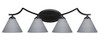 Zilo 4 Light Vanity Light In Matte Black (554-MB-4052)