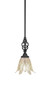 Elegante 1 Light Mini Pendant In Matte Black (80-MB-1025)