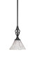 Elegante 1 Light Mini Pendant In Matte Black (80-MB-7195)