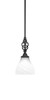 Elegante 1 Light Mini Pendant In Matte Black (80-MB-4761)